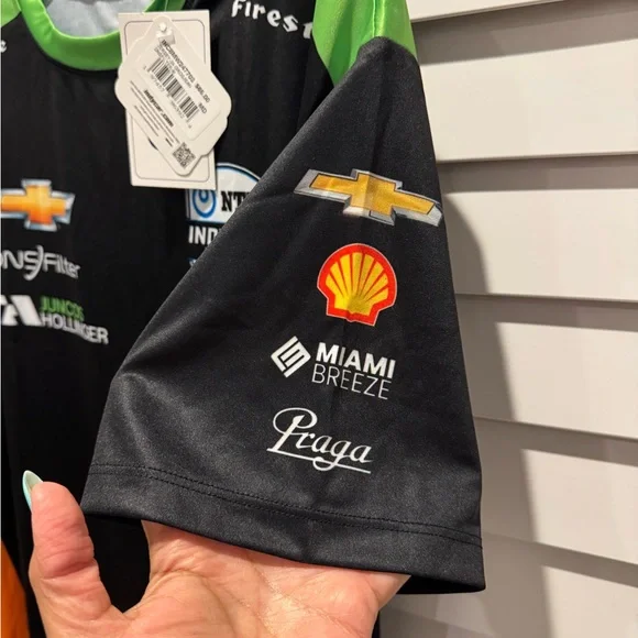 IndyCar Authentic Jersey -24- Grosjean number 77 Short Sleeve Performance Tee - Picture 6 of 9